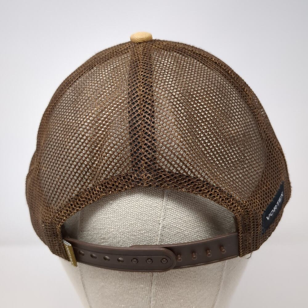 Vortex Patch Logo Snapback Trucker Hat Brown One … - image 6
